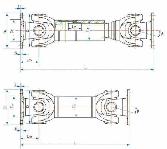SWC-I輕型萬(wàn)向軸參數表